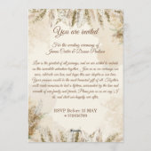 Chic Floral Wedding Invitation – Modern card Kaart (Achterkant)