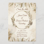 Chic Floral Wedding Invitation – Modern card Kaart (Voorkant)