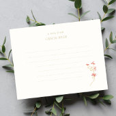Chic Floral Wedding Lined Handgeschreven Note Kaar
