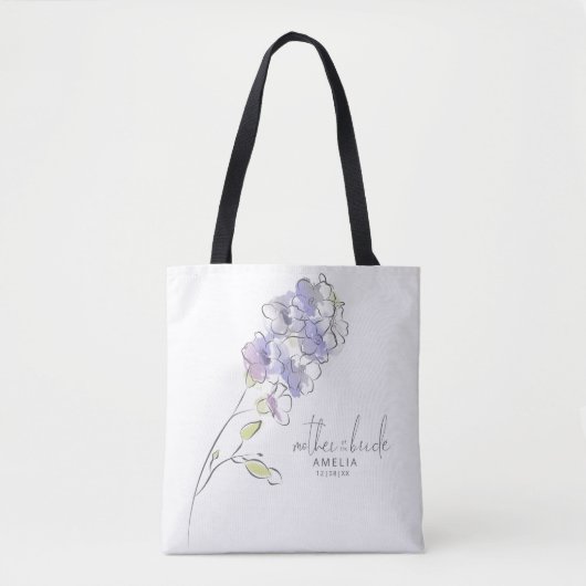 Chic Floral Wedding Moeder Bride Blackberry ID695 Tote Bag (Voorkant)