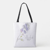 Chic Floral Wedding Moeder Bride Blackberry ID695 Tote Bag (Achterkant)