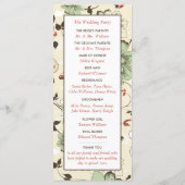  Chic Floral Wedding Programmakaart (Achterkant)