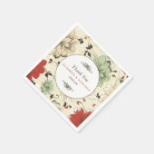  Chic Floral Wedding Servet (Hoek)