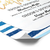 Chic Floral Wedding Signature Cocktail Drink Menu Poster (Hoek)