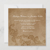  Chic Floral White Peacock Wedding Invite Kaart (Voorkant)