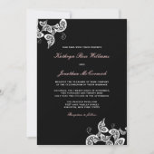  Chic Floral White Peacock Wedding Invite Kaart (Voorkant)