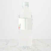 Chic Floral Woodland Animals Baby shower Verjaarda Waterfles Etiket (Achterkant)