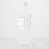 Chic Floral Woodland Animals Baby shower Verjaarda Waterfles Etiket (Achterkant)