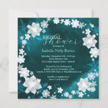 Chic Floral Wreath Blauwgroen Winter Vrijgezellenf