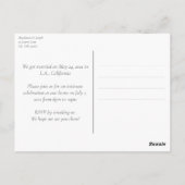 Chic Floral Wreath net Eloped koninklijke uitnodig Briefkaart (Achterkant)