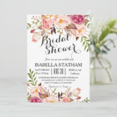 Chic Floral Wreath Rustic Vrijgezellenfeest2 Kaart (Staand voorkant)