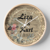 Chic Floral Wreath Rustic Wedding (Voorkant)