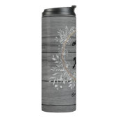 Chic Floral Wreath Rustic Wedding Thermal Tumble Thermosbeker (Gedraaid links)