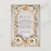 Chic  floral Yellow Style floral Details Informatiekaartje (Voorkant)