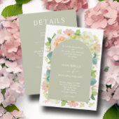 Chic Florals Bruiloft Alles in Een Sage Groen Kaart