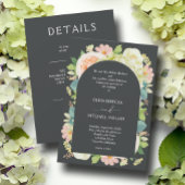 Chic Florals Donker Bruiloft Alles in een Kaart