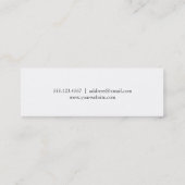Chic florish monogram student afstuderen name card contactkaartje (Achterkant)