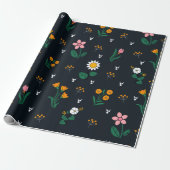 Chic-florpatroon Cadeaupapier (Uitgerold)