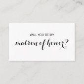 Chic Flourish | Bent u mijn matron van eer? Informatiekaartje (Voorkant)