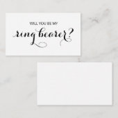 Chic Flourish | Bent u mijn Ring Bearer? Informatiekaartje (Voorkant / Achterkant)
