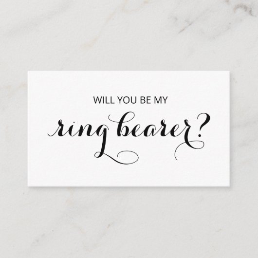 Chic Flourish | Bent u mijn Ring Bearer? Informatiekaartje (Voorkant)