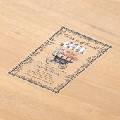 Chic Flower Cart Bruids Douche Uitnodiging (Laagn)