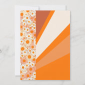 Chic Flower Power Pop 2 Photos Then & Now Wedding  Kaart (Achterkant)