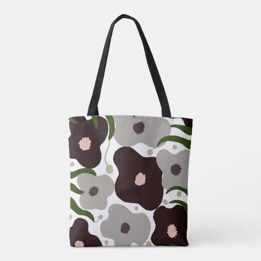 Chic Flowers Canvas tas (Achterkant)