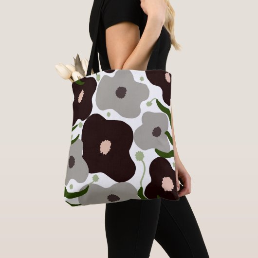 Chic Flowers Canvas tas (Dichtbij)