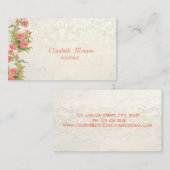  Chic Flowers, Lace Visitekaartje (Voorkant / Achterkant)