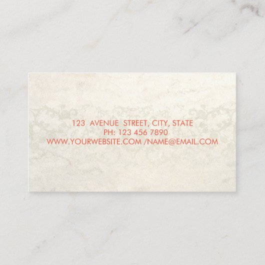  Chic Flowers, Lace Visitekaartje (Achterkant)