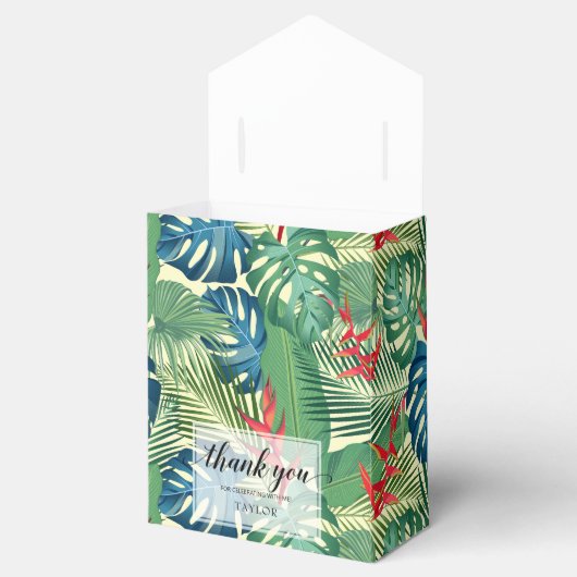Chic Flowers Palms Monstera Bedankdoosjes (Geopend)