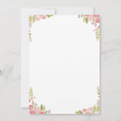 Chic Flowers Teapot Vrijgezellenfeest Kaart (Achterkant)