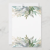 Chic Foliage | Baptisemfoto Bedankkaart (Achterkant)