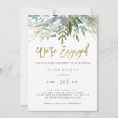 Chic Foliage | Engagement Party Kaart (Voorkant)