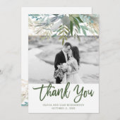 Chic Foliage | Fotobruiloft Bedankkaart (Voorkant / Achterkant)