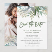 Chic Foliage | Fotobruiloft Save The Date (Voorkant / Achterkant)
