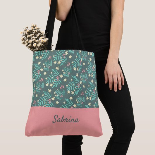 Chic Foliage Monogrammed Canvas tas (Dichtbij)