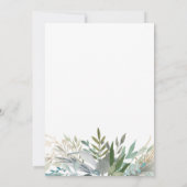 Chic Foliage | Twins Baby shower en Gold Script Kaart (Achterkant)