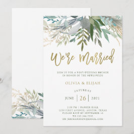 Chic Foliage | We zijn getrouwd Kaart