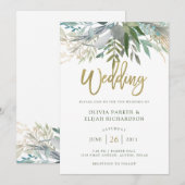 Chic Foliage | Weddenschap Kaart (Voorkant / Achterkant)