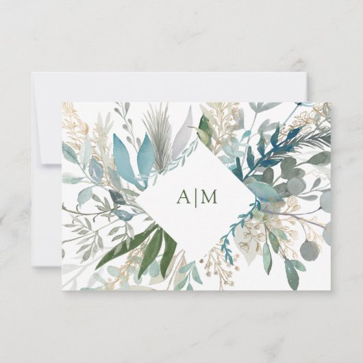 Chic Foliage | Weddenschap RSVP Kaartje (Achterkant)