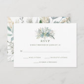 Chic Foliage | Weddenschap RSVP Kaartje (Voorkant / Achterkant)