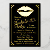 Chic Folie Licht Bachelorette Echte Partij Uitnodiging (Voorkant)