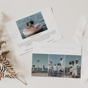 Chic Folie vrolijk kerstjaar in Review 4 Foto Folie Feestdagenkaart