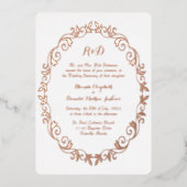 Chic Folie Wreath Wedding Uitnodiging (Voorkant)