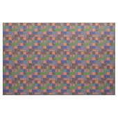 Chic Folk Art Style Faux Patchwork Fabric Stof (Yard (91,4 cm))