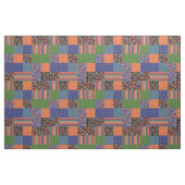 Chic Folk Art Style Faux Patchwork Fabric Stof (Fat Quarter)