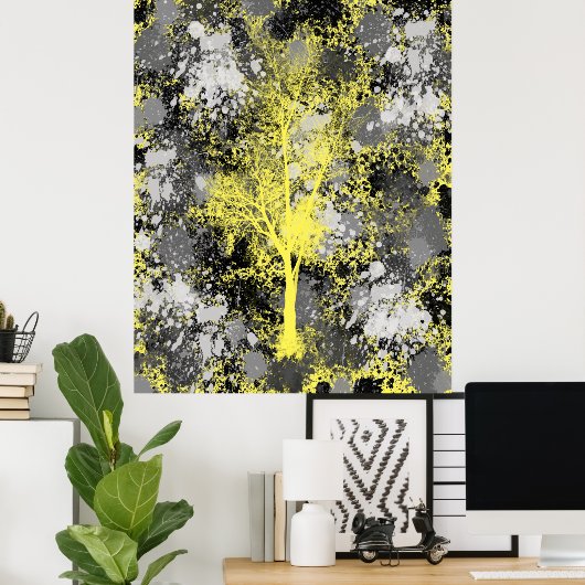 Chic Forest Abstract Poster (Thuiskantoor)