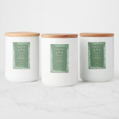 Chic Forest Green Glitter Product Packaging Labels Voedselcontainer Etiket (Flessen)